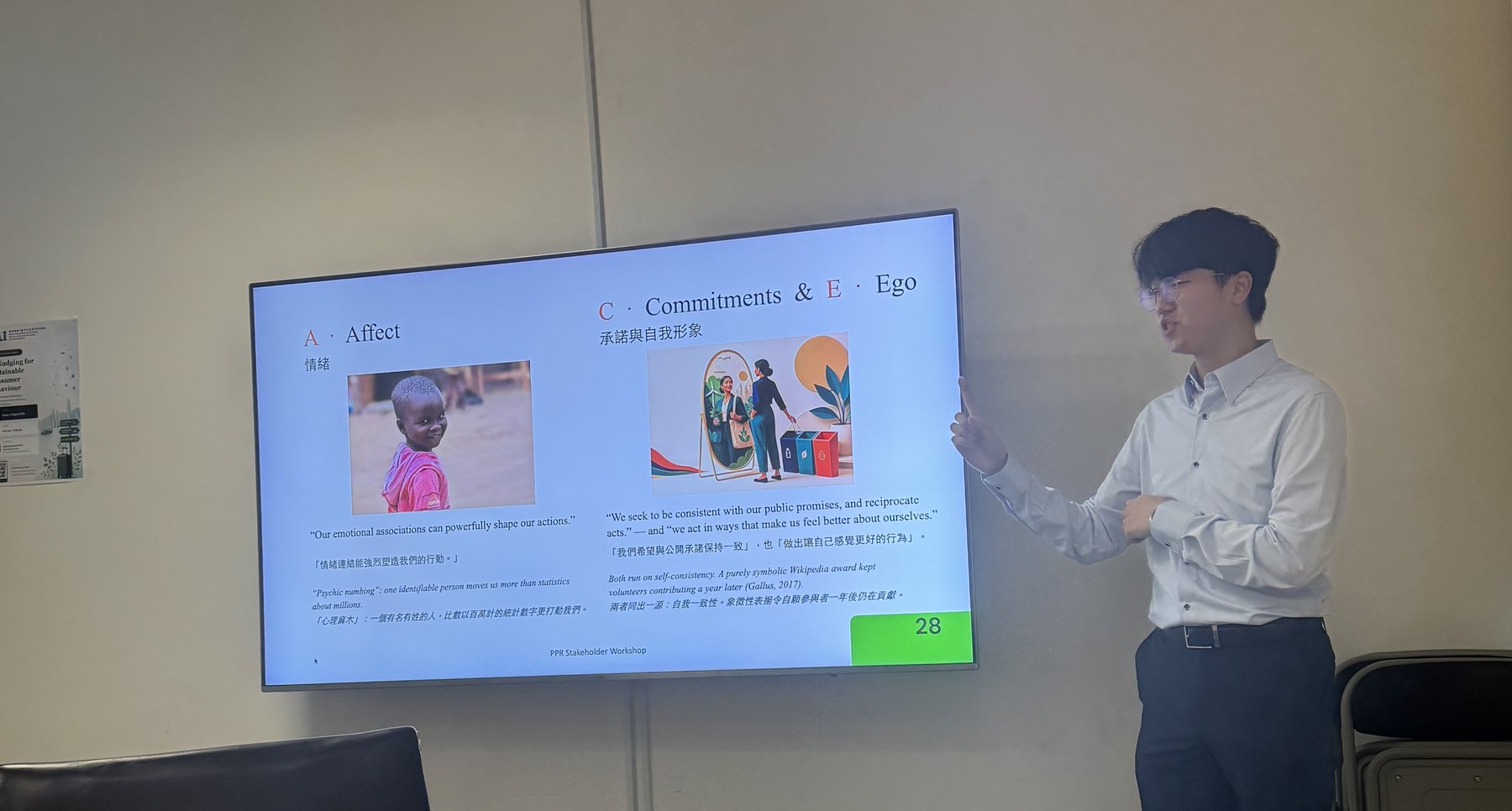 Presentation introducing affect, commitment, and ego nudges